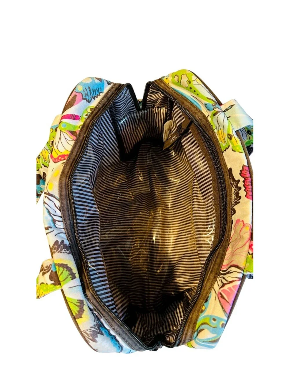Thirty-One Multicolored Butterfly Cosmetic Bag